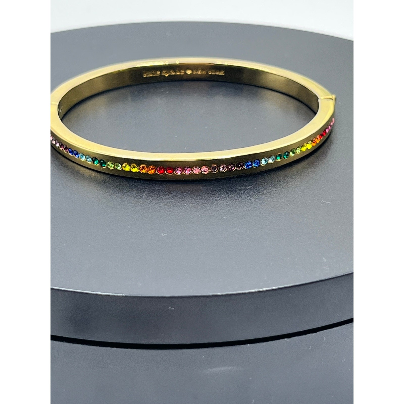 Kate Spade New York Women's Gold Plated Metal Ring It Up Pave Bangle Bracelet thumbnail 2