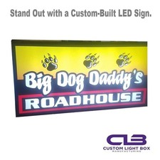 Heavy Duty Extruded Aluminum LED Lightbox Sign - Outdoor Single Sided 24x...120