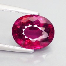 3.10 Cts REMARKABLE 9 x 7 mm NATURAL TANZANIA VIVID PURPLE PINK RHODOLITE GARNET