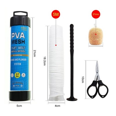 5 Meter PVA Mesh Kit Karpfenangeln Zubehör mit breitem Mesh für trichter Kolben