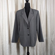 Vintage Alfred Dunner Made in USA Neutral Micro Houndstooth Blazer sz 12 Petite