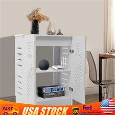 3-Tier WiFi Router Storage Cabinet Router Storage TV Power Strip Cable Organizer