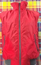 Vintage Hunting Vest Wearguard Lined Warm Red Work Camping Full Zip Medium 90s
