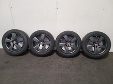 JAGUAR E-PACE MK1 2019 ALLOY WHEELS & TYRE SET 19 INCH 5 SPOKE FAN J9C9564