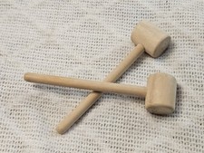 Set Of 2 Vintage 7  Wooden Crab Mallet, Kitchen Tools, Wood, New