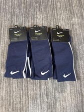 Nike Vapor Knee High Socks Youth Small Blue Football Dri-FIT 3 Pairs Performance