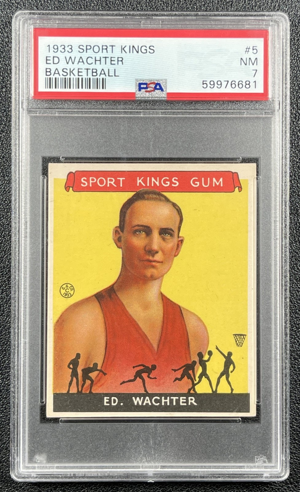 ED WACHTER PSA 7 1933 GOUDEY SPORT KINGS #5 ROOKIE CARD RC NEAR MINT