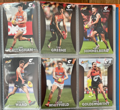 2025 AFL SELECT FOOTY STARS GWS Giants COMMON BASE TEAM SET 6 CARDS AFLW