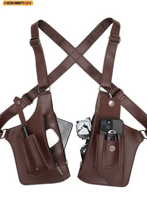 Adjustable Anti-Theft Underarm Shoulder Bag PU Leather Wallet Holster Bag