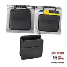 Mandark Car Seat Back Organizer, PU Leather Vehicle Backseat Hanging Black