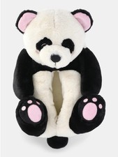 FEETMOJI Women s Size 11-12 Plush Fuzzy 3D Panda Slippers Faux Fur