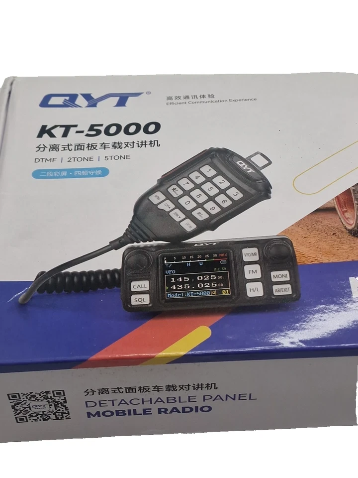 QYT KT-5000 Mini Auto Mobiles Radio Trennbares Panel 25W 10KM VHF UHF Dual Band - Bild 2 von 3