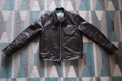 Aero Premier Highwayman Leather Jacket Size 38 Vicenza Dark Seal