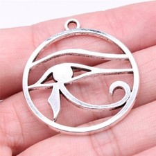 Clearance 10PCS Antique Silver Eye of Horus Egyptian Charm Pendant GGS258
