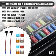 Add a Circuit 12V Mini Fuse Tap w/ 5A 7.5A 10A 15A ATM APM Blade Type Fuse 1 Set