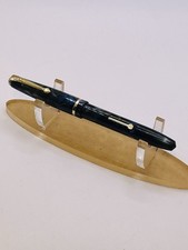 Conway Stewart Dinkie 550 Fountain Pen Blue Gold Marble 14ct Gold Nib ‘50’s UK