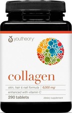 Youtheory Adv Collagen - 6000 Mg Collagen With Vitamin C -290 Tablets