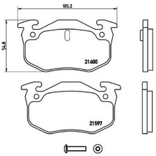 Brembo Bremsbelag-Satz Bremsklötze hinten 376213 P68018 21597 21600