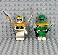 Power Rangers White Green Ranger Custom Buildable mini 1"-2" figures lot 2