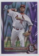 2022 Bowman Chrome Prospects Purple RayWave Refractor 245/250 Malcom Nunez 0c6