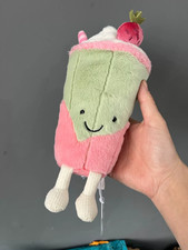 Jellycat Amuseable Fluffy Strawberry Matcha Latte Plush Doll Gift Kids Toy 8in