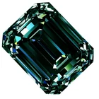 79.78ct VVS1/Vivid Blue Emerald Loose Moissanite Diamond/ Pass Diamond Tester
