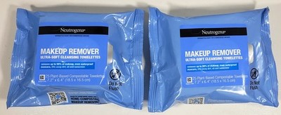 2 packs (25 Each) Neutrogena Makeup Remover Ultra-Soft Cleansing Towelettes