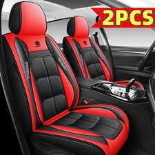2PCS Car Seat Covers, Waterproof PU Full Leather Fully Wrapped Cushion Covers