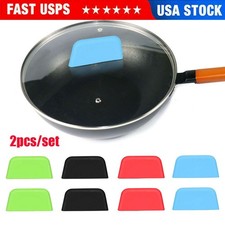 2 Silicone Pot Holder Set Cast Iron Hot Skillet Handle Kitchen Pan Cover Sleeve