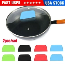2 Silicone Pot Holder Set Cast Iron Hot Skillet Handle Kitchen Pan Cover Sleeve