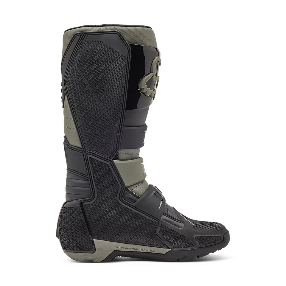 Fox Racing Mens Comp X Off Road Boots Buckle Closure Full Coverage Grey/Black Foto 3 de 4