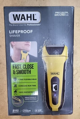 WAHL Lifeproof Rasierer Gelb Rasierer Nass & Trocken Kabellos 4 Wege Flexibel Präzision