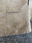 VTG Carhartt C01 BRN Chore Coat Jacket Brown Canvas Blanket Lined US 42 Tall — photo 5
