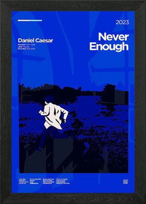 Daniel Caesar - Never Enough Album gerahmtes Wandbild Poster Leinwanddruck Bild