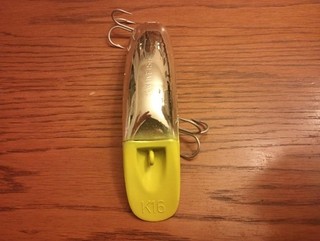 EX!! K16 KWIKFISH SILVER W/CHARTREUSE HEAD