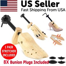 2PCs 2-Way Wooden Adjustable Shoe Stretcher Expander Men Women Boot Size US 5-13