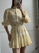 Love Shack Fancy butter yellow cotton lace dress Size XSExcellent condition