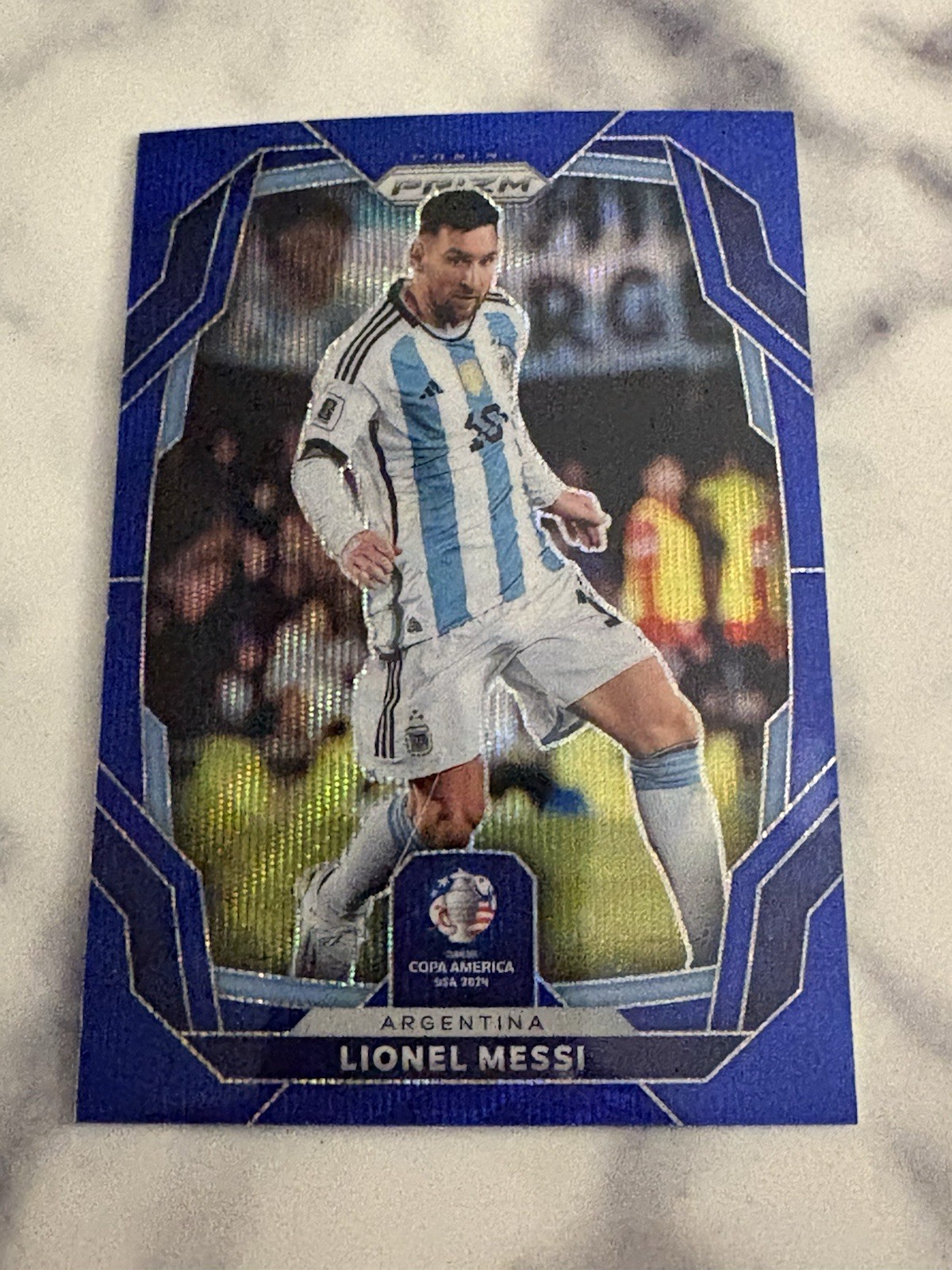 2024 Prizm Conmebol Copa America Soccer Futbol Lionel Messi Blue Wave 112/199