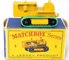 LESNEY MATCHBOX NO. 8 CATERPILLAR BULLDOZER - 1964 MINT BOXED