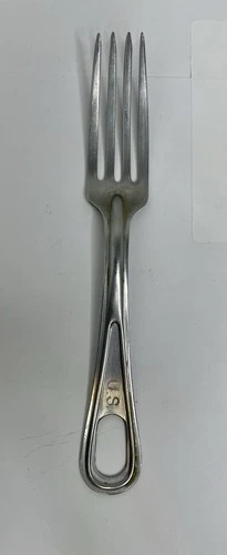 WW2 US Military Vintage Mess Kit Cutlery Fork Silco Stainless Steel U.S. Stamped