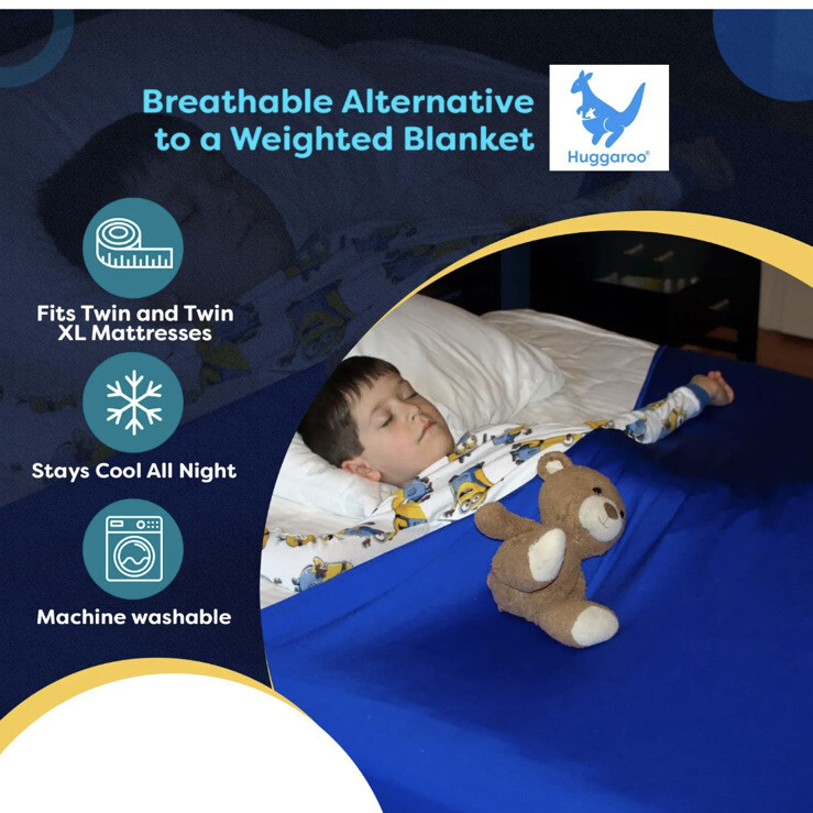 Huggaroo Pouch Sensory Compression Bedsheet Weighted Blanket