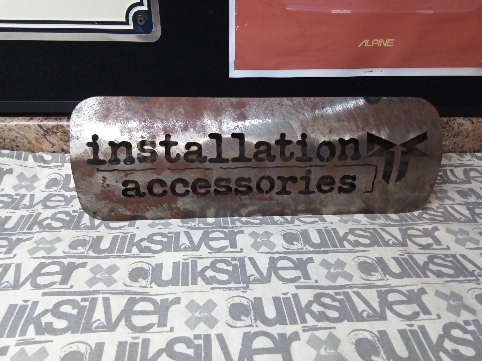 Rockford Fosgate Installation Accessories Shelf Metal Sign