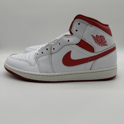 Brandneu Herren Air Jordan 1 Mid SE weiß/Dünenrot/Segel/Hummer FJ3458-160 Größe 13