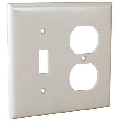 Orbit OP18-I 2-Gang Wall Plate Switch Duplex IVORY (Qty of 10) (Shown in White)