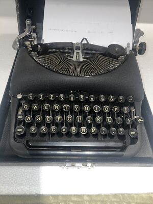 Vintage Remington Model 5 Portable Typewriter With Original Case