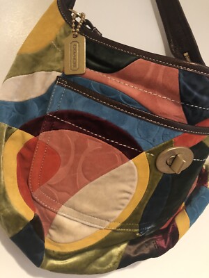 バッグ Coach Multicolor Patchwork Hobo Ltd Rare NWT Coach Denim Patchwork Ergo XL Hobo Handbag 10809 | eBay