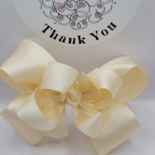 "30% Off Sale" Girl/Women Princess, Frilly, Fancy,Beautiful,Creme dbl stack Bow.