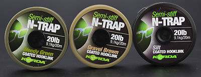 Korda N-Trap Soft Semi Stiff Series Carp Coarse Fishing Line All Sizes / Colours