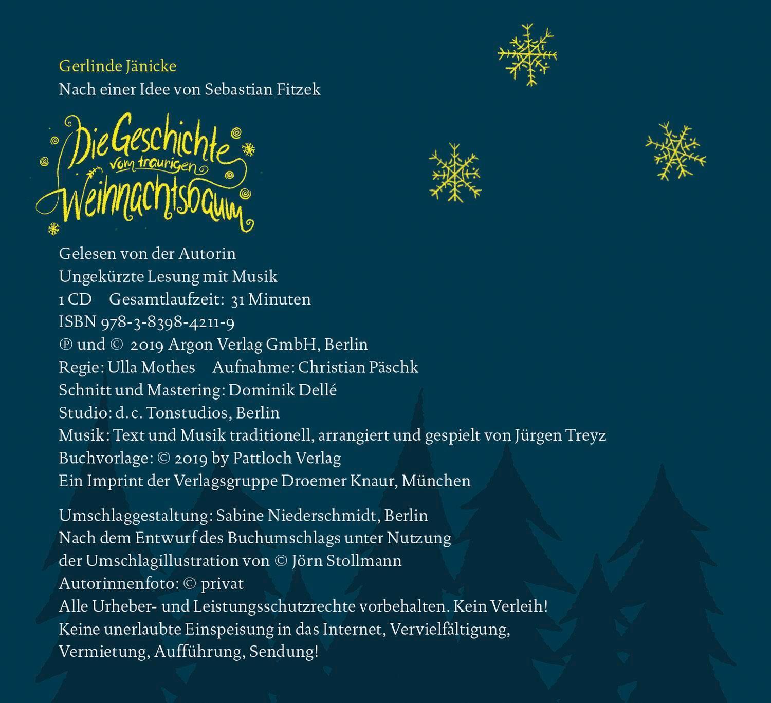 Thumbnail - Die Geschichte Vom Traurigen Weihnachtsbaum | Gerlinde Jänicke (u. A.)