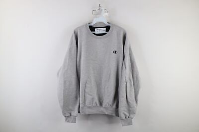 Silver Grey Champion Blank Crewneck Vintage Champion Mens XL Blank